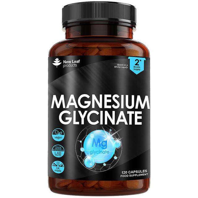 New Leaf Products Magnesium glycinate - high strength capsules 1040mg - bones, muscle health uk made on Productcaster.