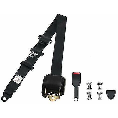 Ceinture De Scurit Universelle Rtractable 3 Points 1 Pices Pour Voitures De Bus, Noir Et 1 Pices on Productcaster.