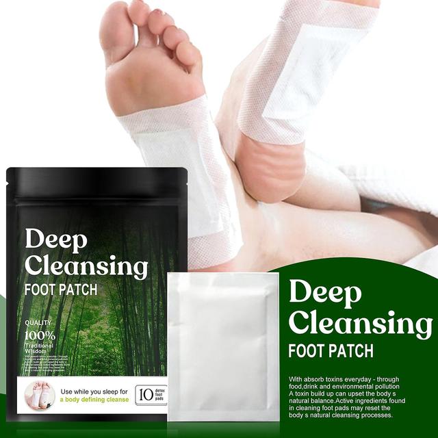 Detox Foot Patch, Deep Cleansing Foot Pads, Natural Bamboo Powder Foot Patches Body Care For Stress Relief & Better Sleep 3Pack - 30pcs on Productcaster.