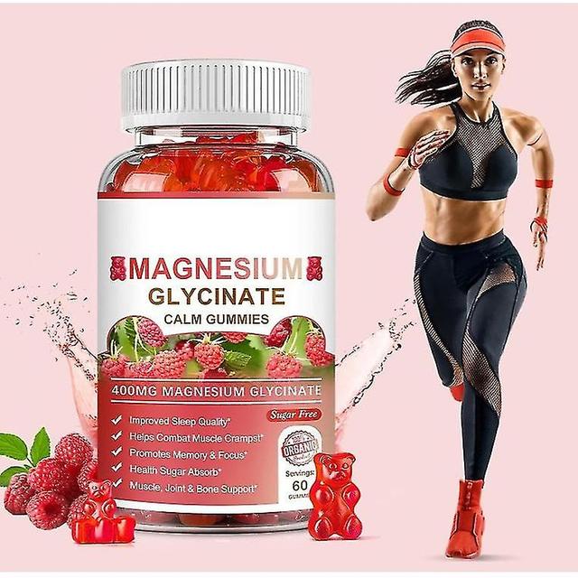 Magnesium Glycinate Gummies 400mg, Magnesium Glycinate Calm Gummies Helps Combat Muscle Crampst for 2bottle on Productcaster.