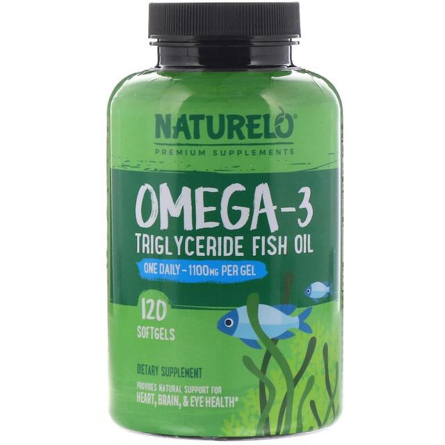 NATURELO, Omega-3 Triglyceride Fish Oil, 1,100 mg, 120 Softgels on Productcaster.