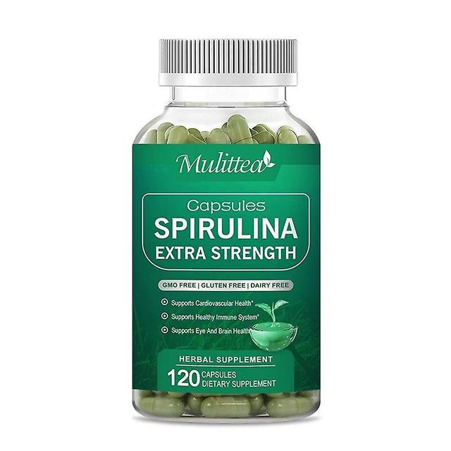 High Purity Spirulina Capsules Green Superfood Heart Support Cardiovascular Eye &Brain Health freeshippingTIB TIB . 120pcs on Productcaster.