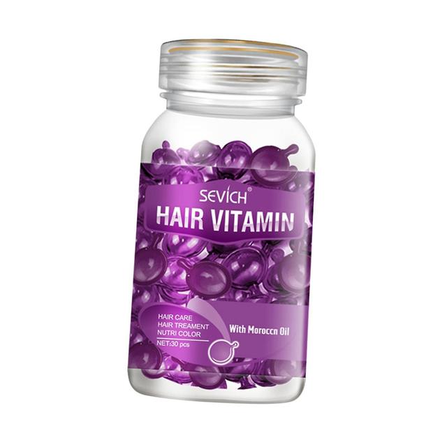 Hair Vitamin Serum Capsule With Vitamins B5 Oil Repair Hair For Women Purple on Productcaster.