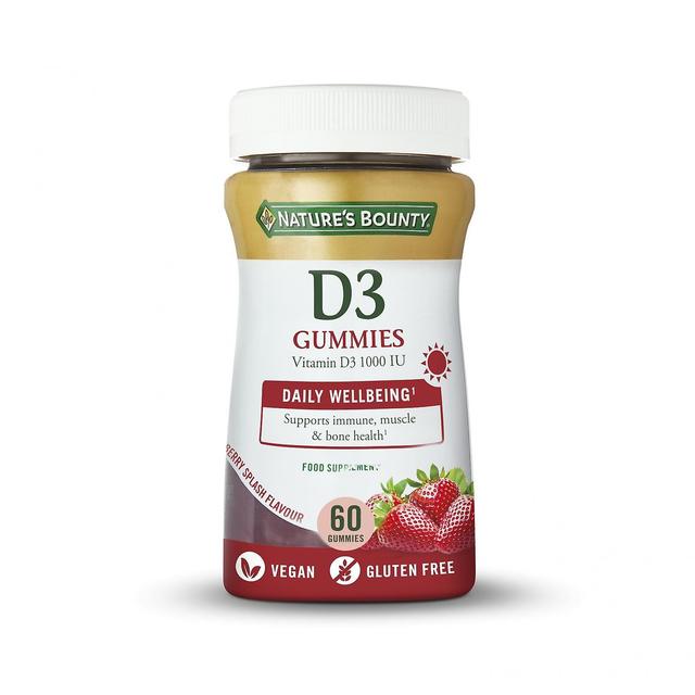 Natures Bounty Nature's Bounty D3 Gummies Vitamin D3 1000iu 60's on Productcaster.