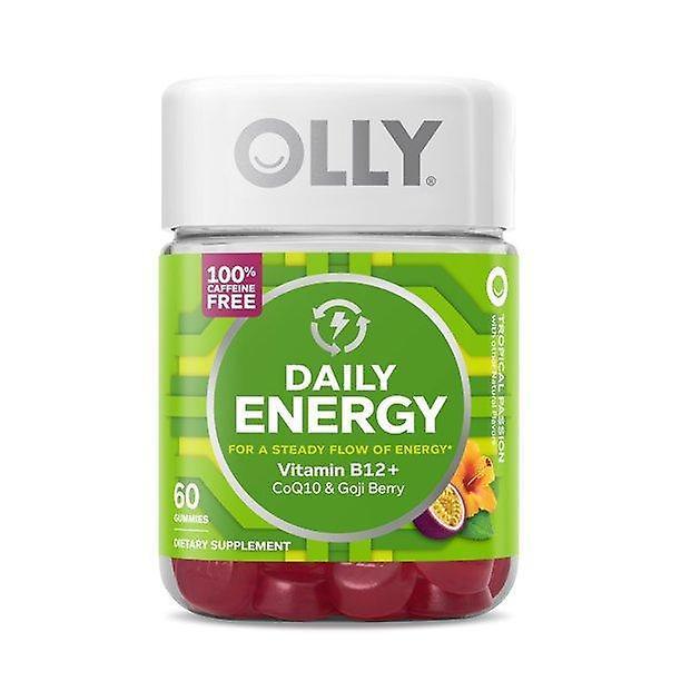 Goma de energia diária olly, coq10, b12, livre de cafeína, tropical, 60 ct on Productcaster.