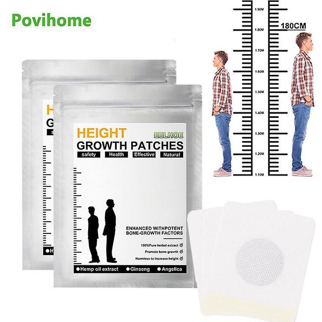 Qian 8pcs/bag Body Heightening Patch Adult Non-hormonal External Increase Height Growth Foot Care Stickers Chinese Herbal Plaster 8pcs in 1 bag on Productcaster.