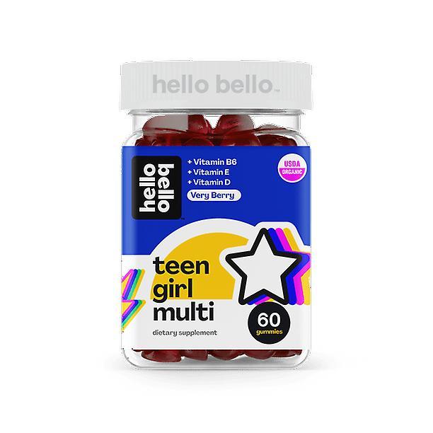 Hello bello teen girl multi vitamin i vegan, certified organic and nongmo natural fruit flavor gummies 60 count on Productcaster.