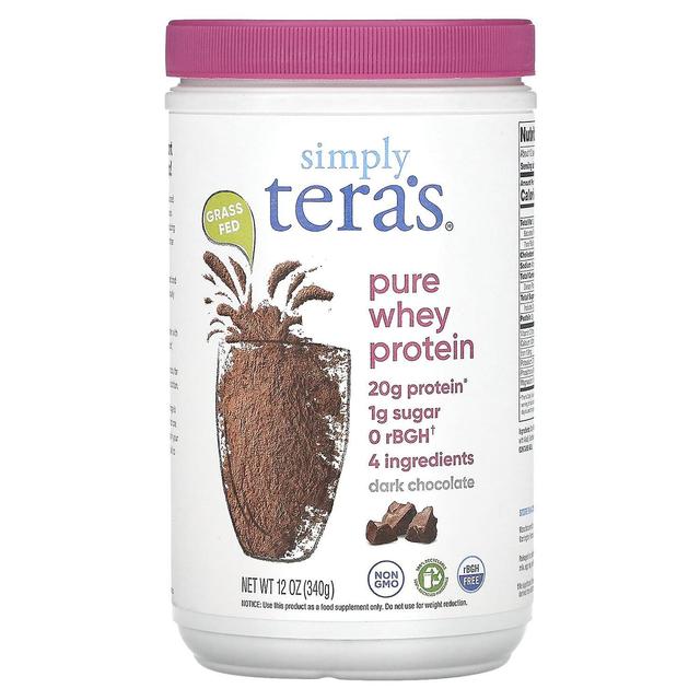 Tera's Whey Teras vassle, gräsmatad ren vassleprotein, mörk choklad, 12 oz (340 g) on Productcaster.