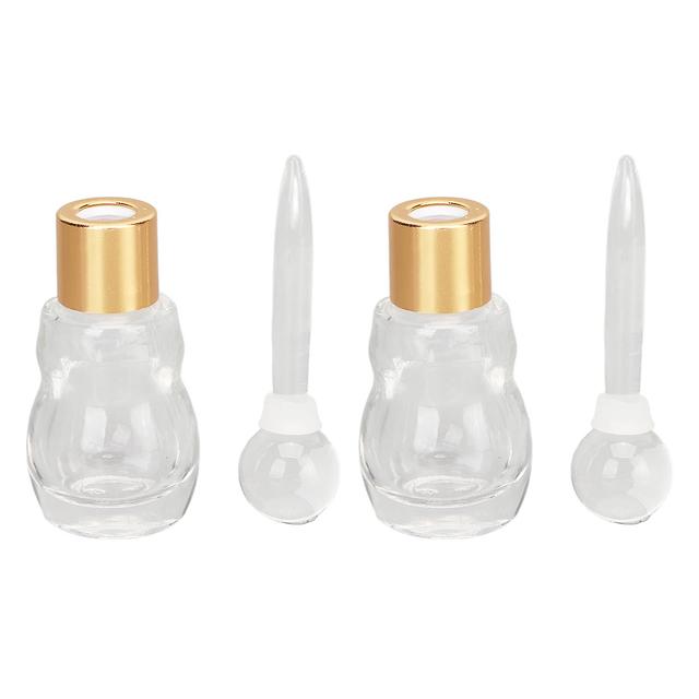 2pcs Refillable Perfume Bottle Transparent Portable Leakproof Empty Bottle For Traveling 8ml Gold on Productcaster.