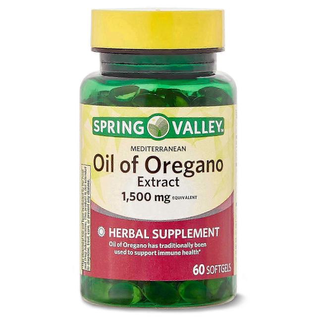 Spring Valley Frühlingstal mediterranes Öl aus Oregano-Extrakt Softgels, 1, 500 mg, 60 ea on Productcaster.