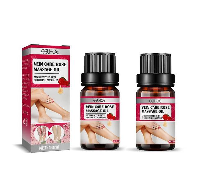 Eelhoe Rose Vein Care Essential Oil Red Blood Thread Repair Earthworm Leg Blue Tendon Bulge Relieve Pain Repair 10ml 2pcs on Productcaster.