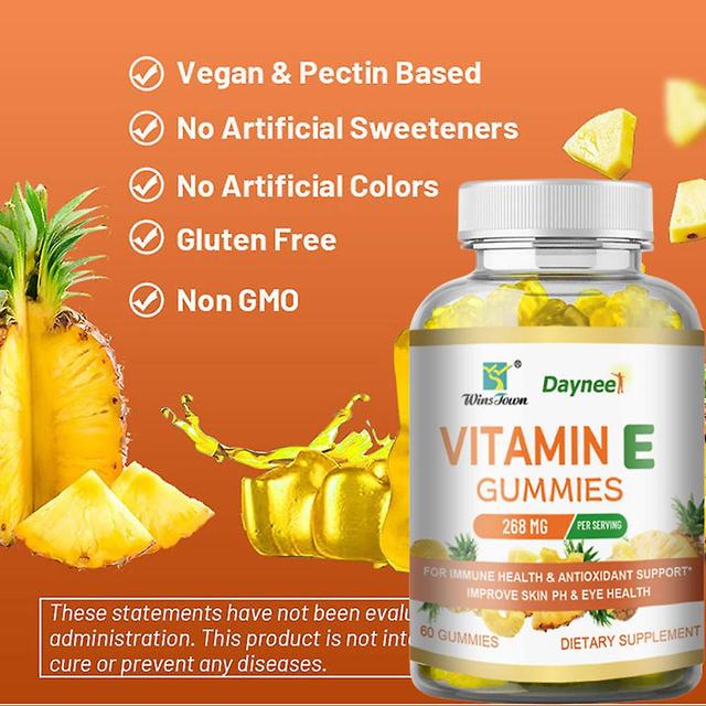 Bio Vitamin E Gummies Anti-Aging-Formel für die Haut reduziert Falten - 60 Tabletten 1pc on Productcaster.