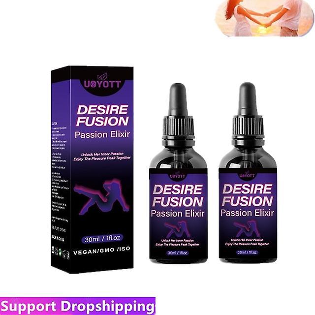 Scvvd LOT Desire Fusion Passion Elxir Libido Booster For Women Enhance Self-Confidence Increase Attractive 2PCS 30ml on Productcaster.