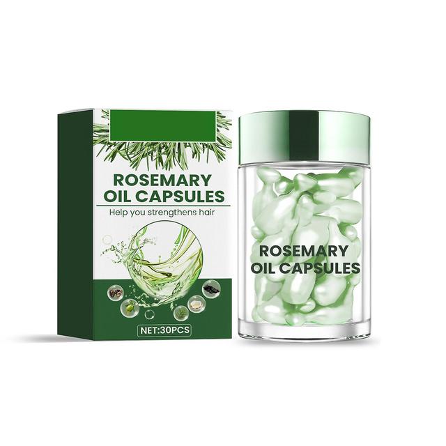 Rosemary Oil Capsules, Rosemary Hair Care Capsules Nourish Hair Roots, Hair Care Essential Oil Prevent Dropping, Fix, Dense for Women 30pcs on Productcaster.