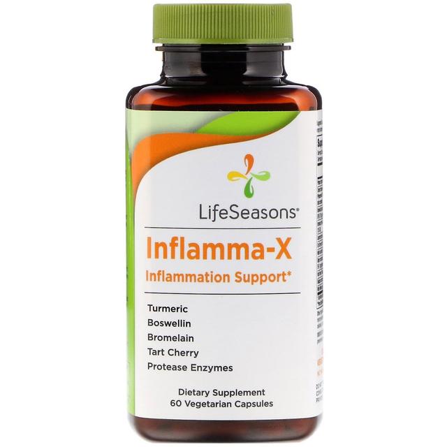 LifeSeasons, Inflamma-X, Inflammation Support, 60 Vegetarian Capsules on Productcaster.