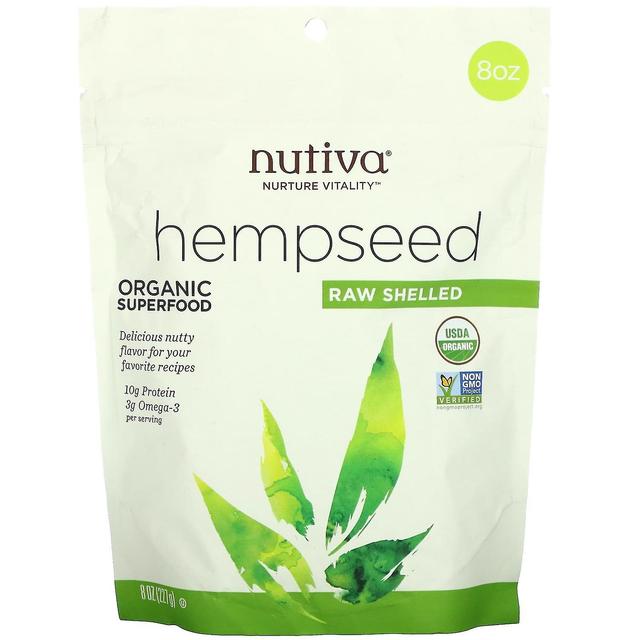 Nutiva, Organic Superfood, Raw Shelled Hempseed, 8 oz (227 g) on Productcaster.