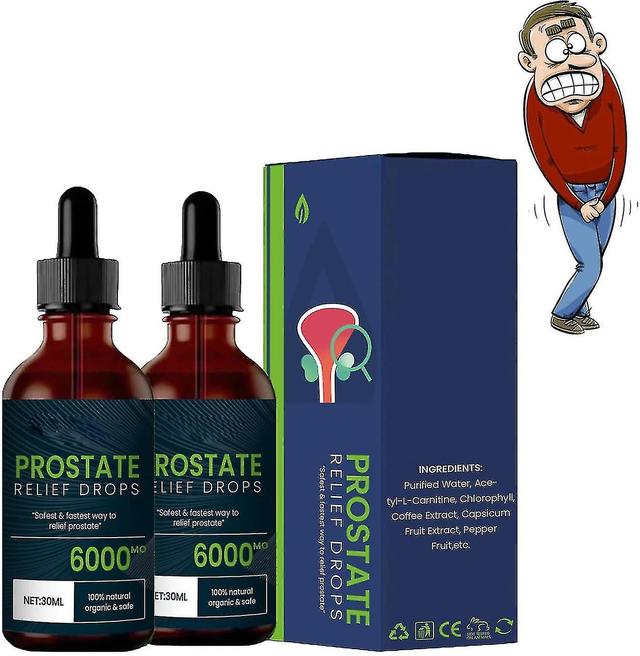 Prostate Treatment Drops, Prostate Pain Relief Drops, Prostate Health Support Supplement, Herbal Enhancement Supplements For Men 2pcs on Productcaster.