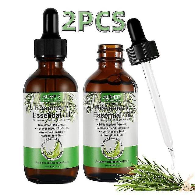 30-90ml Rosemary Oil For Hair Growth & Skin Care, Nourishment Scalp, Stimulates Growth, Improves Blood Circulation 30ml_Feb 60ML on Productcaster.