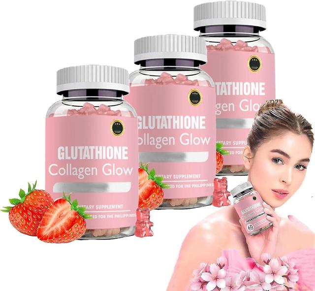 Glutatión Collagen Glow jahodová príchuť, 60 organických žuvacích gumičiek, glutatión kolagén žiariace gummies, kórejské kolagénové gummies pre tma... on Productcaster.