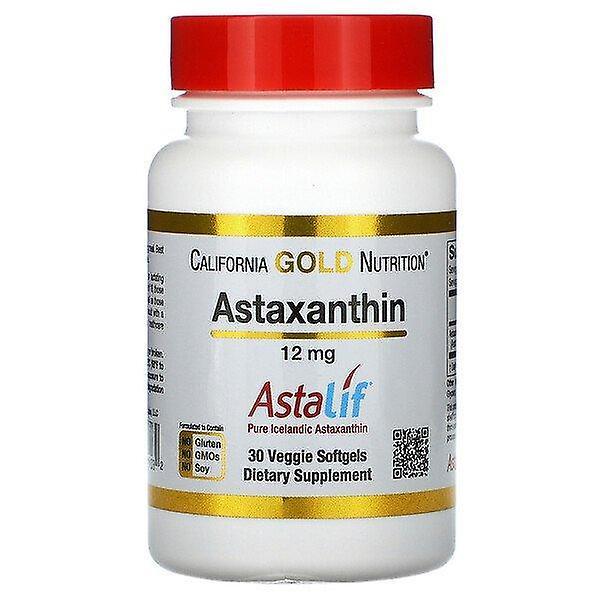 California Gold Nutrition, Astaxanthin, AstaLif Pure Icelandic, 12 mg, 30 Veggie Softgels on Productcaster.