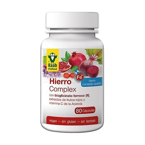 Raab Gluten-free iron complex formation of red blood cells and hemoglobin 80 capsules of 500mg (Red Berries) on Productcaster.