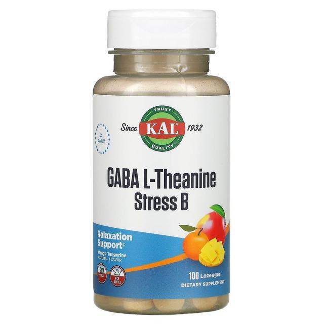 KAL, GABA L-Theanine Stress B, Mango Tangerine, 100 Lozenges on Productcaster.