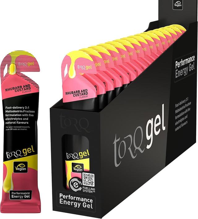 Torq Energy Gel Sin Gluten Vegano Ingredientes Naturales Potenciador del Rendimiento - Caja de 15 Ruibarbo y natillas on Productcaster.