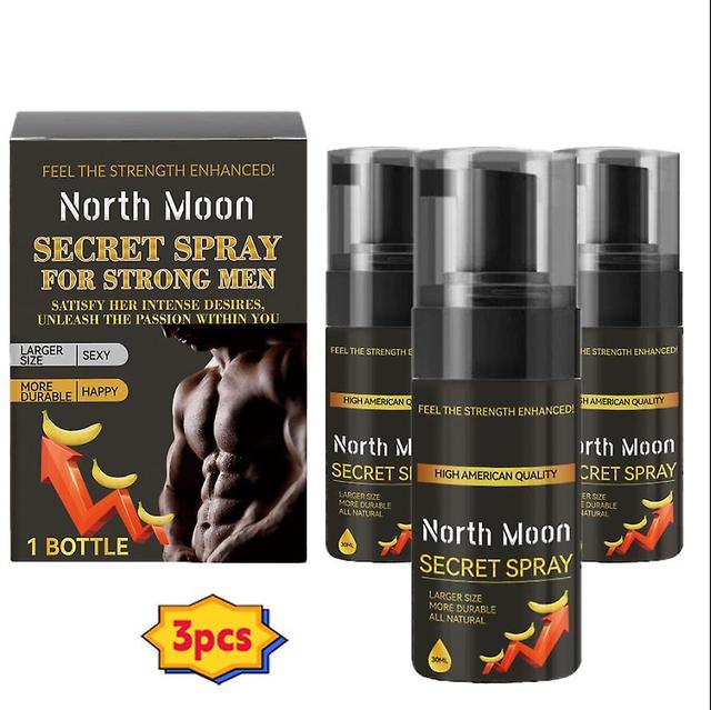 North Moon Men's Care Spray Men's Massage Body Strengthening Vitality Long-lasting Gentle Health Supplement 3PCS on Productcaster.