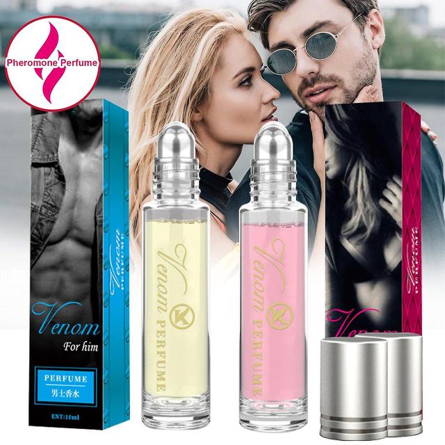 Langvarig Light Fragrance Pheromone Parfyme For kvinner og menn, High Attraktiv Roll On Parfyme Party 2pcs on Productcaster.