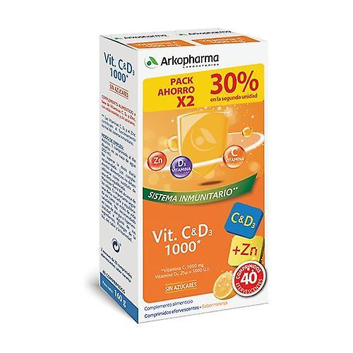 Arkopharma Duplo Vitamin C & D3 1000 Mg + Zinc 40 tablets on Productcaster.