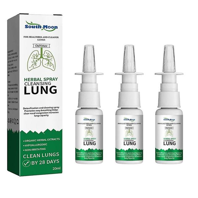 1-3pcs Lung Detoxification Herbal Cleaning Spray Nasal Spray Relieves Runny Nose Nasal on Productcaster.