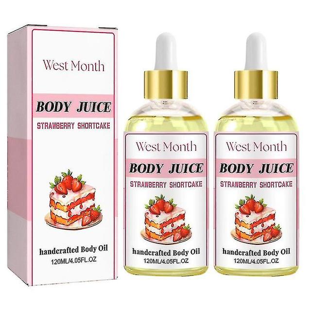 1/2/3pcs Wildplus Body Juice Oil Strawberry Shortcake, Handcrafted Body Oil For Women I 2pcs on Productcaster.