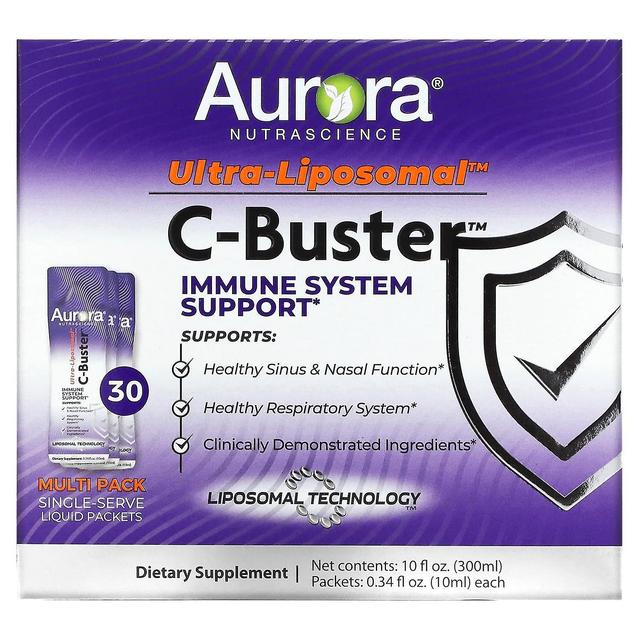 Aurora Nutrascience, Ultra-Liposomal, C-Buster, 30 pakettia, 0,34 fl oz (10 ml) kukin on Productcaster.