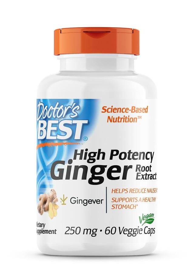 Doctor's Best High Potency Ginger 250mg 60 Veggie Capsules on Productcaster.