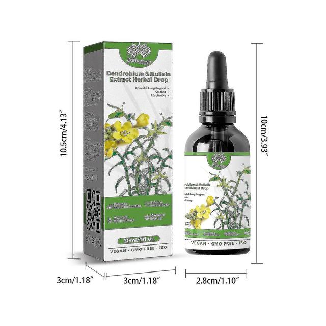 Powerful Lung Cleanse And Respiratory Herbal Drops - Dendrobium And Mullein Extract Serum 30ml on Productcaster.