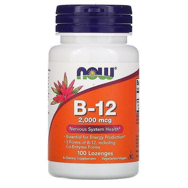 NOW Foods Nu Livsmedel, B-12, 2000 mcg, 100 sugtabletter on Productcaster.