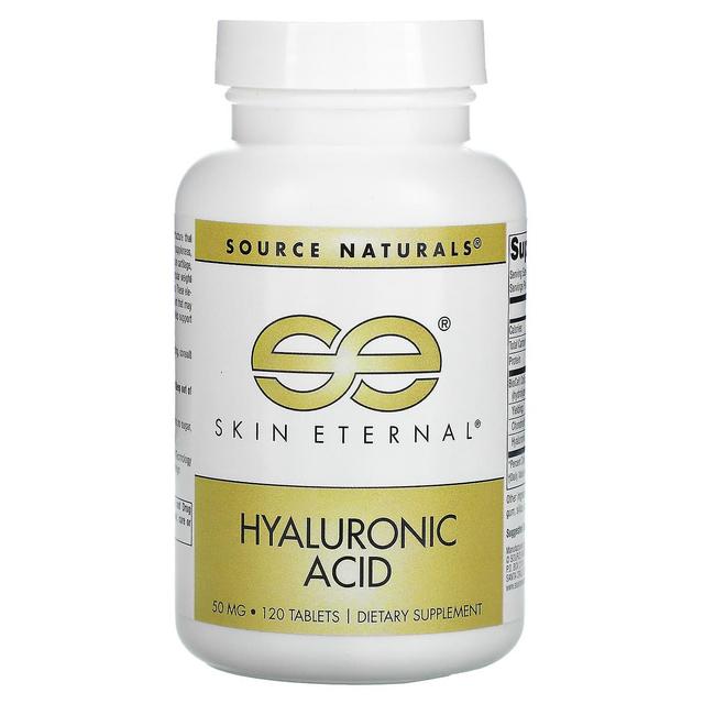 Source Naturals Lähde Naturals, ikuinen iho, hyaluronihappo, 50 mg, 120 tablettia on Productcaster.