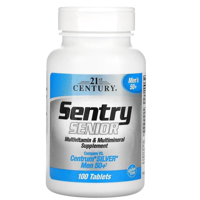 21st Century, Sentry Senior, Multivitamiini- ja monimineraalilisä, Miehet 50+, 100 tablettia on Productcaster.