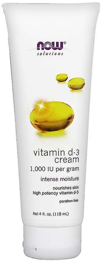 Now Foods Vitamin D-3 Cream 1000 IU per gram 118 ml LONG on Productcaster.