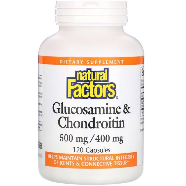 Natural Factors, Glucosamine & Chondroitin, 500 mg/400 mg, 120 Capsules on Productcaster.