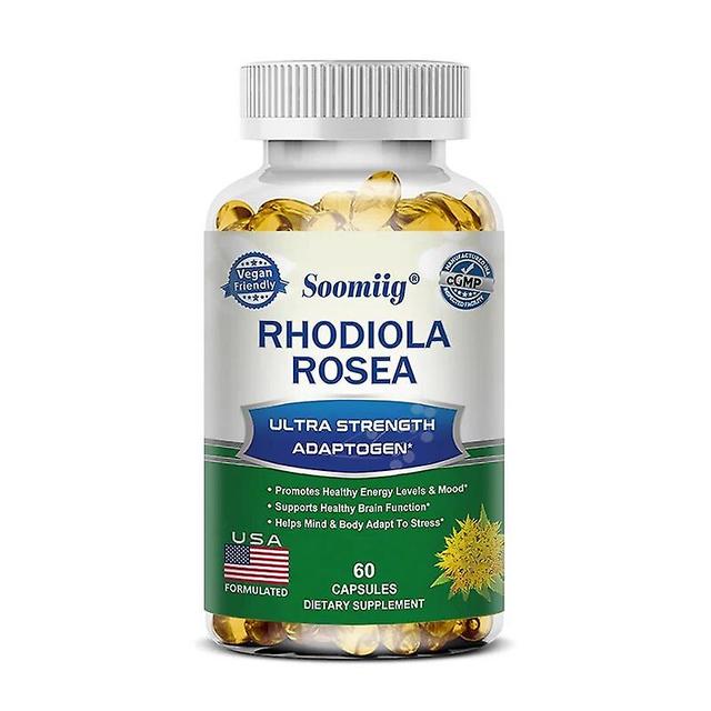 Doplnok extraktu Vorallme Soomig Rhodiola Rosea, pomáha pri zvládaní energie a stresu, pamäti a poznávania, bez zápachu, bez GMO 60 count-1 bottle on Productcaster.