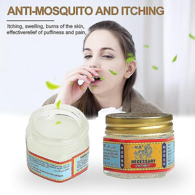 2types Red White Tiger Balm Cooling Oil Mint Refreshing Cream Treat Cold Dizziness Headache Ointment Anti-itching Care Plaster 1pcs P0154 on Productcaster.