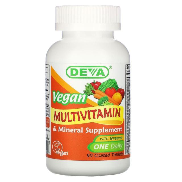 Deva, Vegan Multivitamin & Mineral Supplement, One Daily, 90 Coated Tablets on Productcaster.