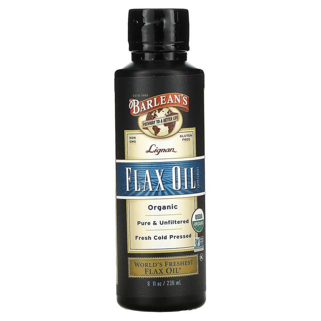 Barlean's, Organic Lignan Flax Oil Supplement, 8 fl oz (236 ml) on Productcaster.