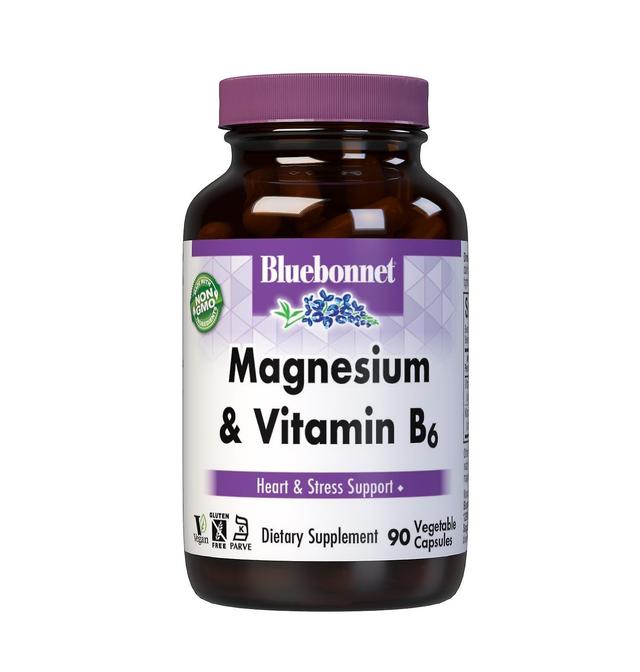 Bluebonnet Magnesium & Vitamin B6 90 Vegetable Capsules on Productcaster.