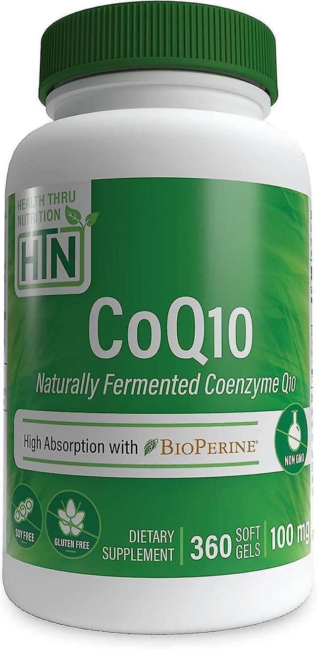 Health Thru Nutrition CoQ10 with BioPerine 100mg 360 Softgels on Productcaster.