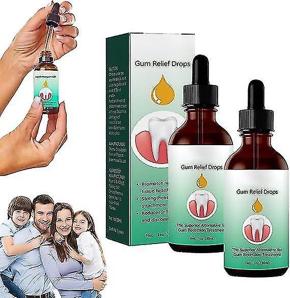 Gum Regrowth Drops, 30ml Gum Restoration Drops, Repair Gum Regrowth For Receding Gum, Rejuvenate Your Gums With Ease 30mlx2pcs on Productcaster.