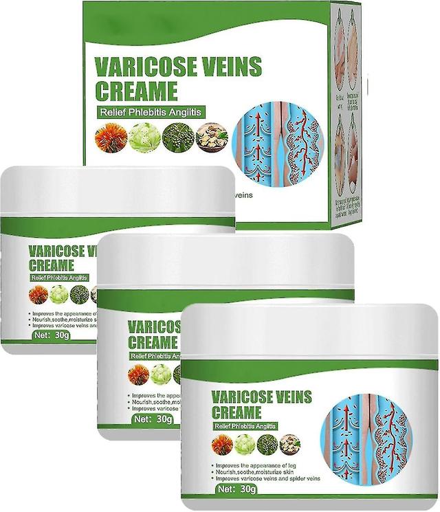 3pcs Cremevital Varicose Vein Cream For Legs Eliminate Varicose Veins And Spider Vein on Productcaster.