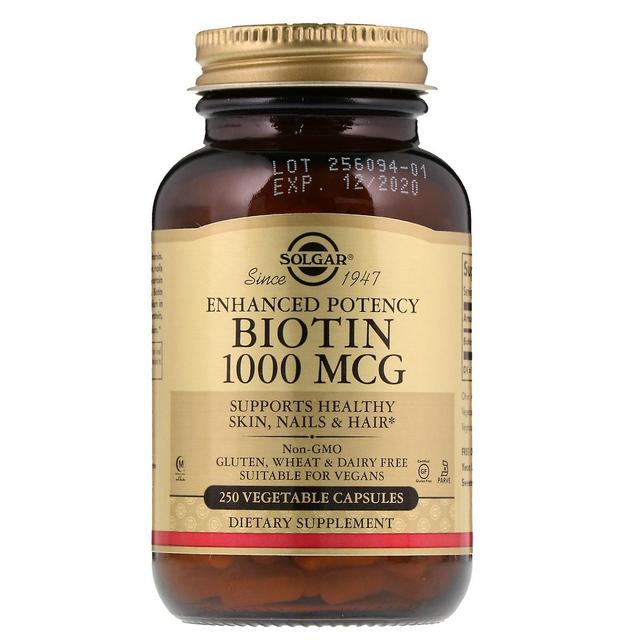 Solgar, Biotin, 1,000 mcg, 250 Vegetable Capsules on Productcaster.