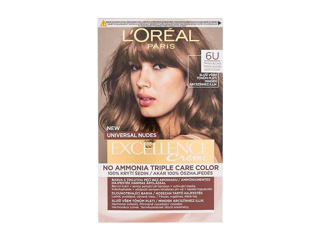 L'Oréal Paris - Excellence Creme trippel beskyttelse 6U mørk blond - for kvinner, 48 ml on Productcaster.